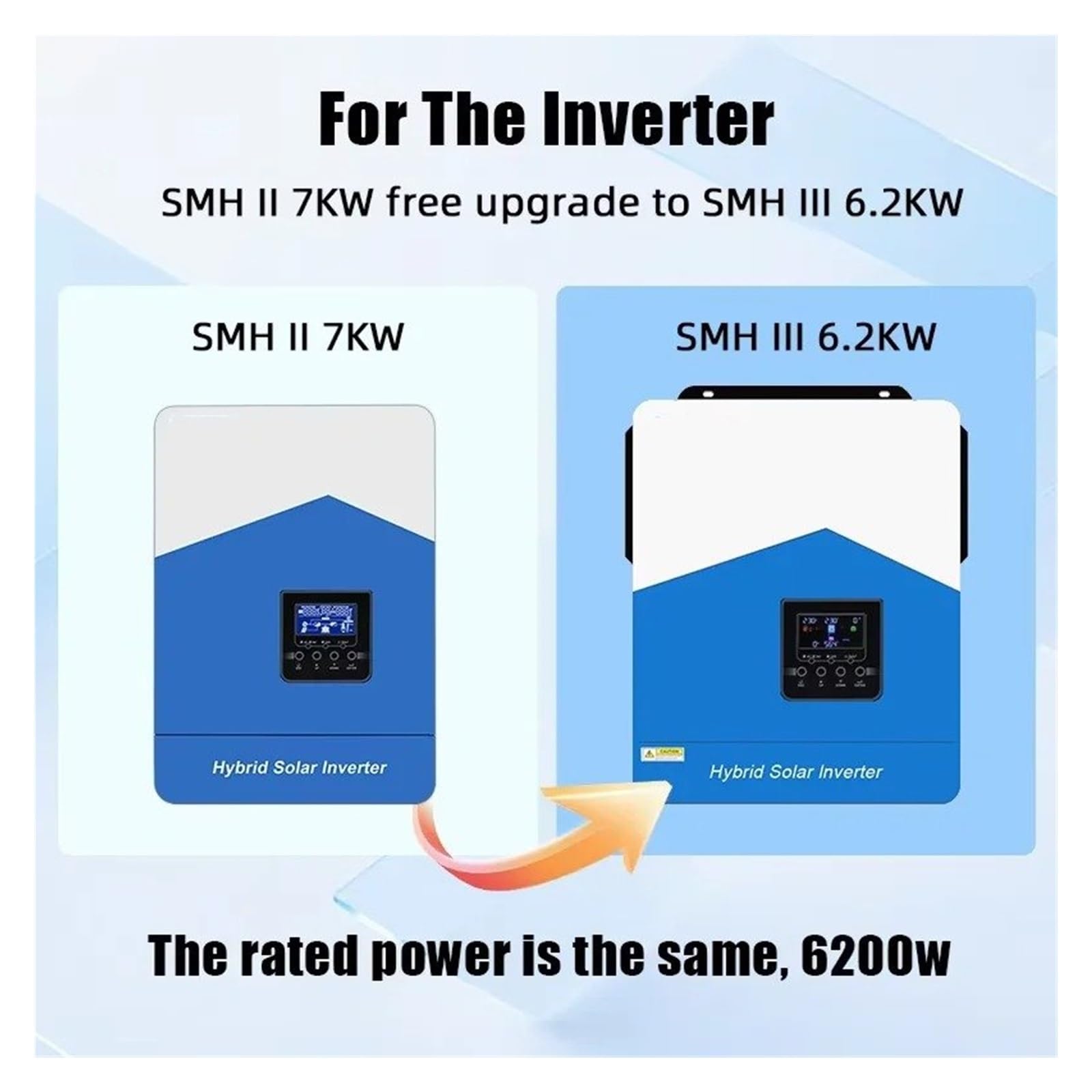 Transformador Inversores Solares Híbridos 42 KW 62 KW 24V 48V Y 230V Onda Sinusoidal Pura Fuera Red MPPT 100 A/120 A Controlador Carga Solar para Energía Solar. Inversor(SMH-II-3.2KW-WiFi)