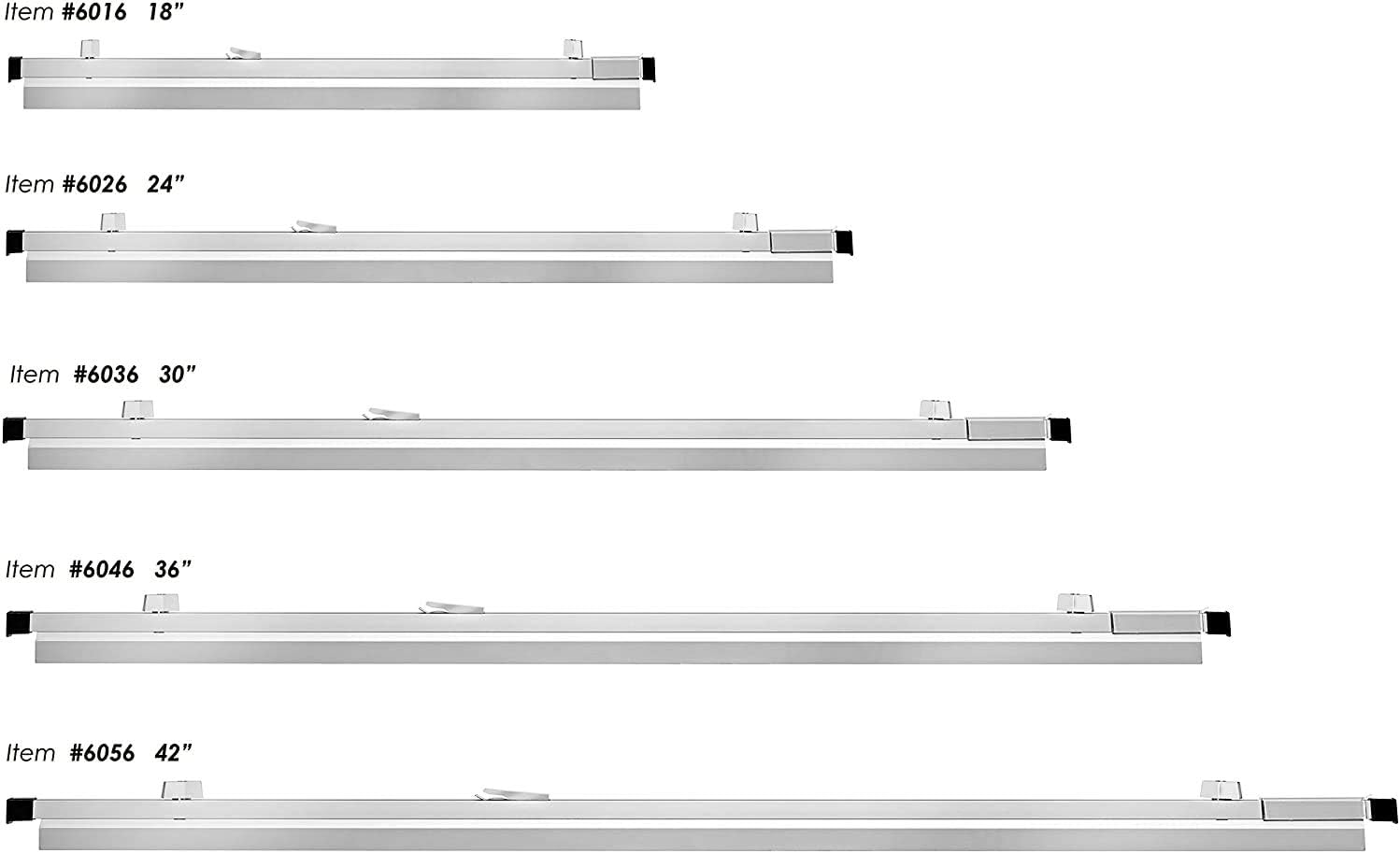 Adir 24-Inch Aluminum Blueprint Clamps with Steel Wing Knobs, Set of 6