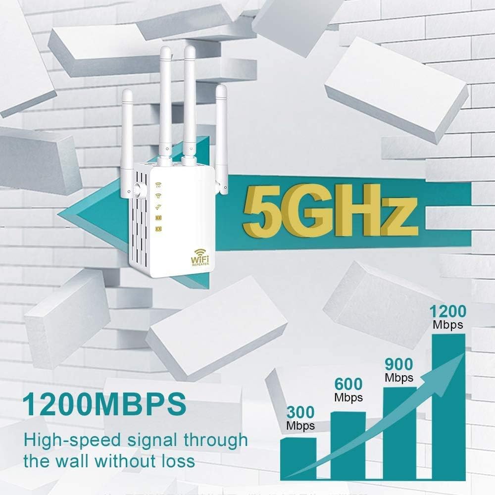 🛒 Crazy Deals WiFi Extender - WiFi Repeater, WiFi Booster Covers Up to 2500 Sq.ft and 30 Devices, Up to 1200Mbps Dual Band WiFi Repeater with Ethernet Port, Wireless Signal Booster for Home. Best Cyber Deals 🔥 WiFi Extender - WiFi Repeater, WiFi Booster Covers Up to 2500 Sq.ft and 30 Devices, Up to 1200Mbps Dual Band WiFi Repeater with Ethernet Port, Wireless Signal Booster for Home.