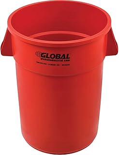 Global Industrial 44 Gallon Garbage Can, Red