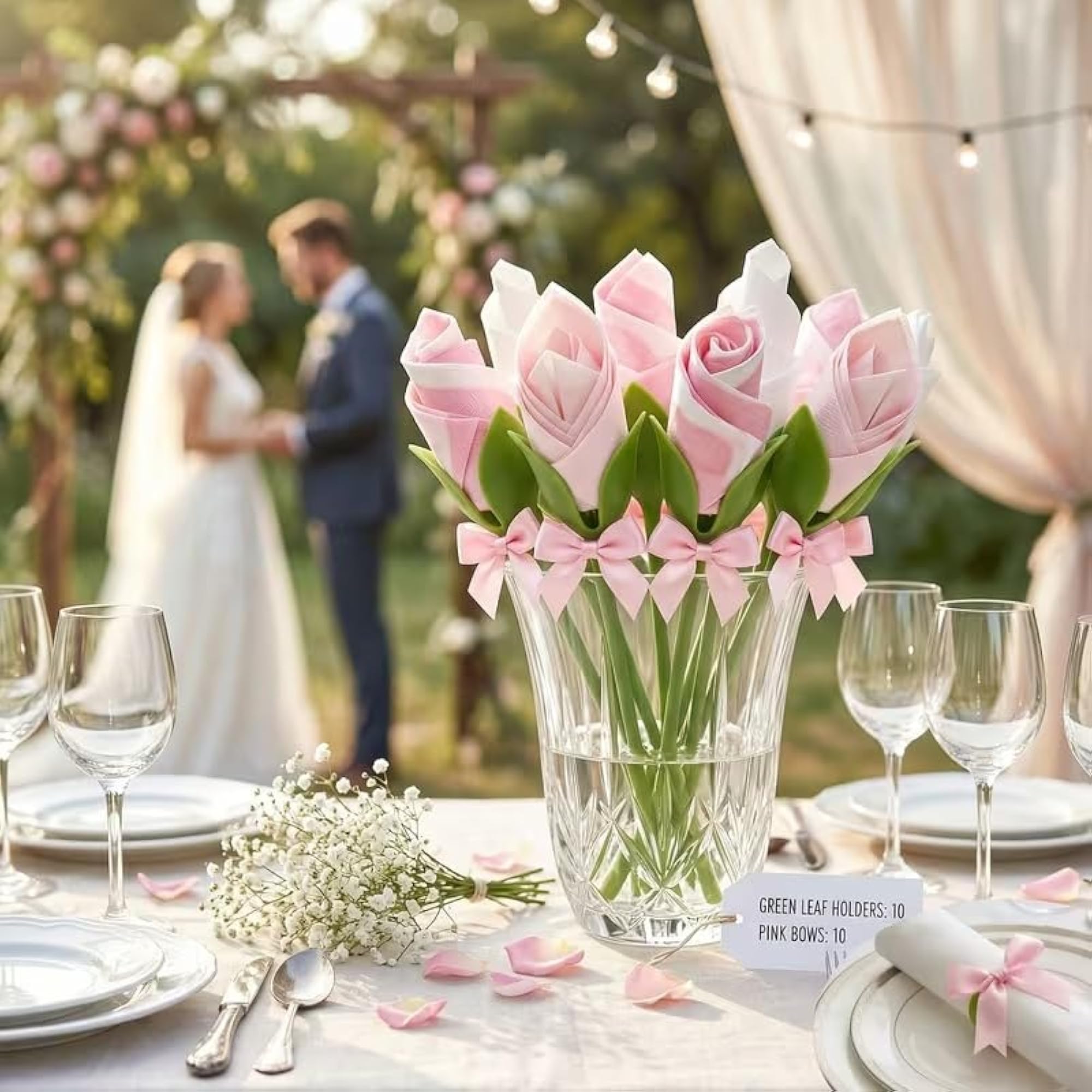 Floral Napkin Holder Set, Creative Flower-Shaped Stand