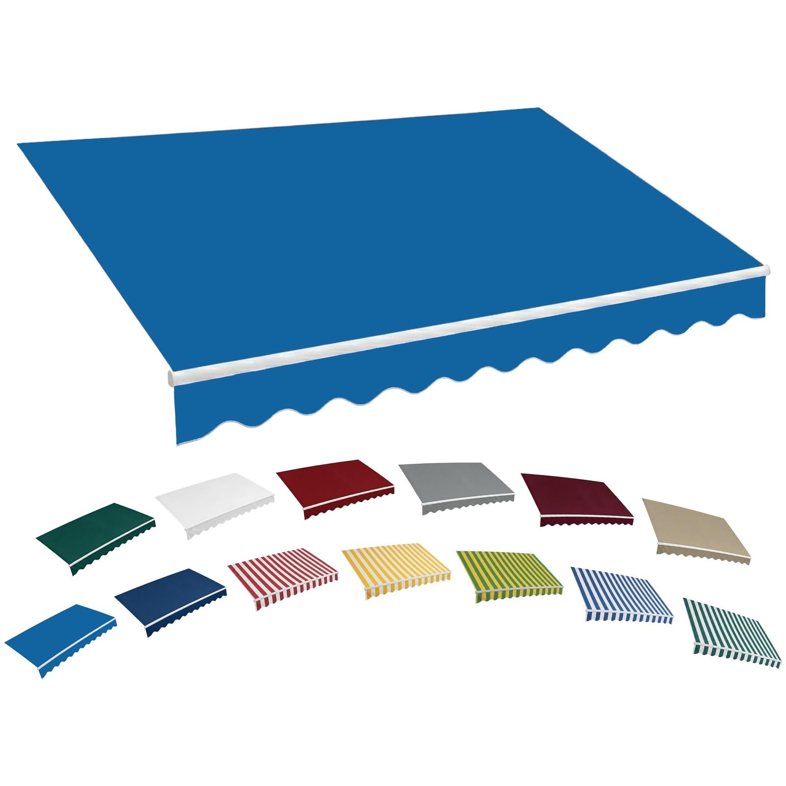 Heavy Duty Waterproof Awning Replacement Fabric for Garden, Fabric Only