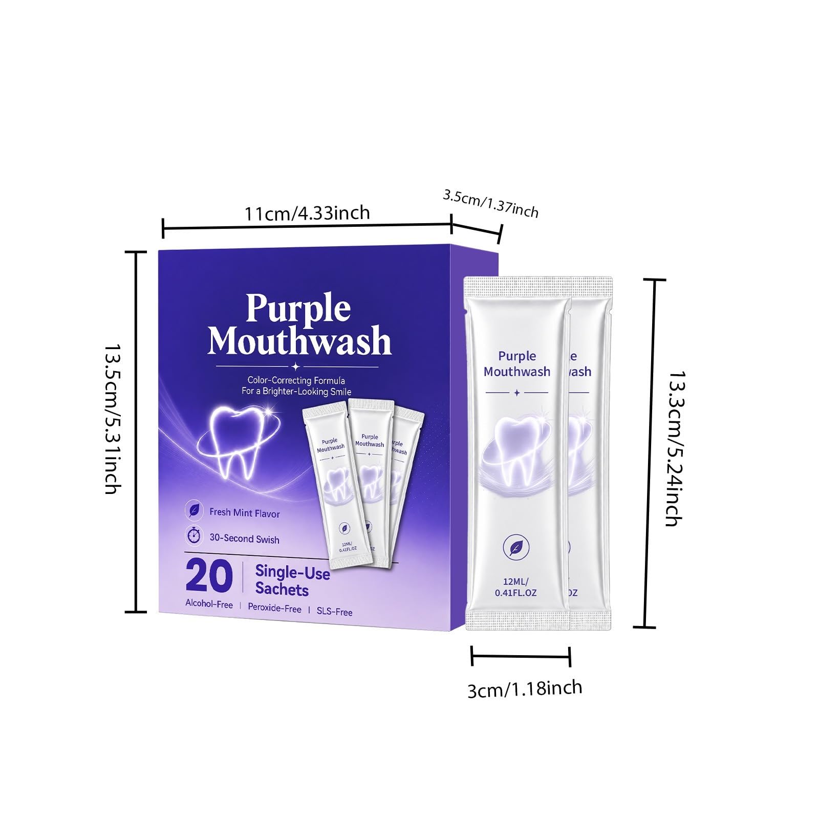 Mouthwash risciacquo orale sapore menta sbiancamento dei denti morbidi e protezione dello smalto dei denti