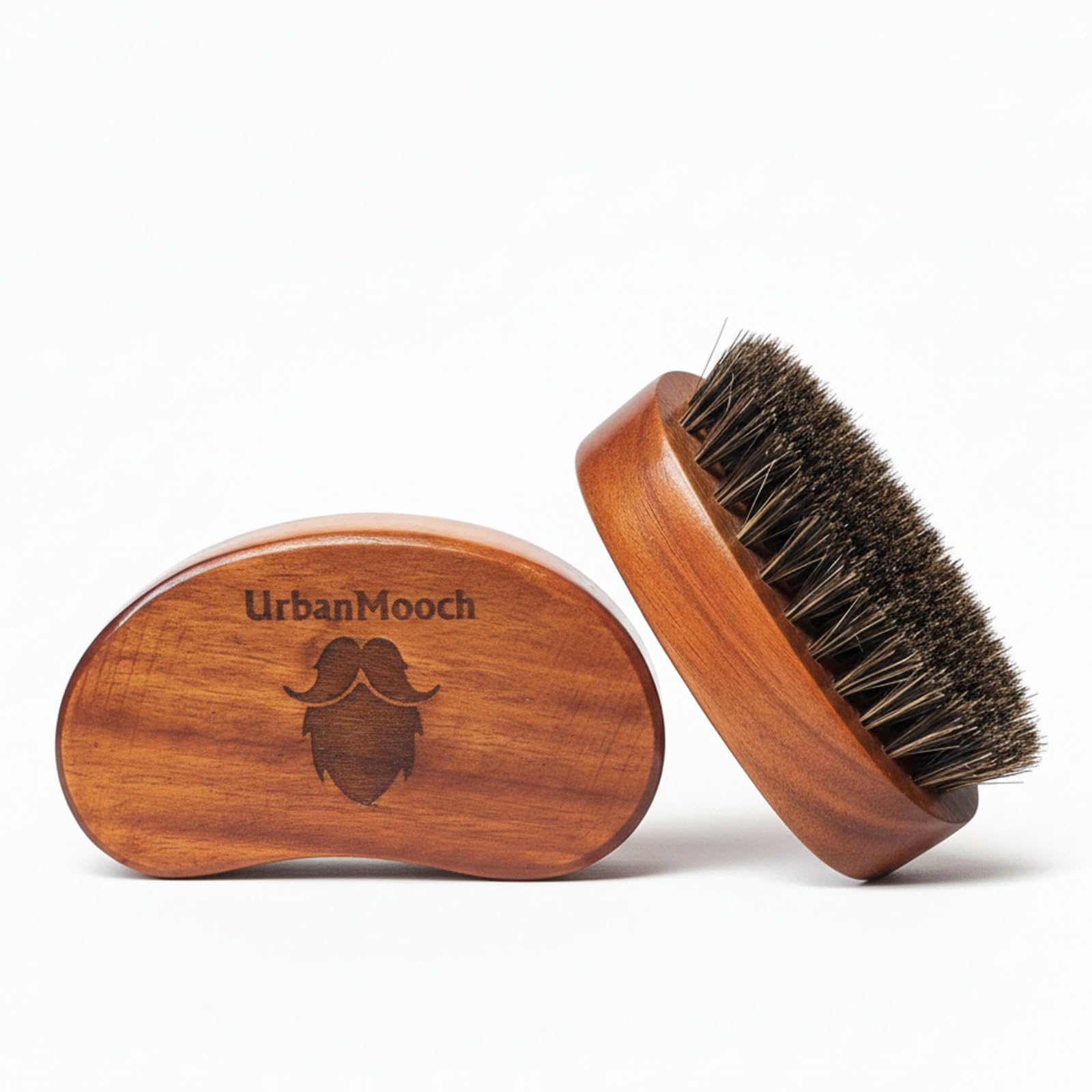 UrbanMooch Pocket Size Boar Bristle Beard Brush | Sturdy Wood | Travel Friendly | For A Healthy Beard & Styling-image-17