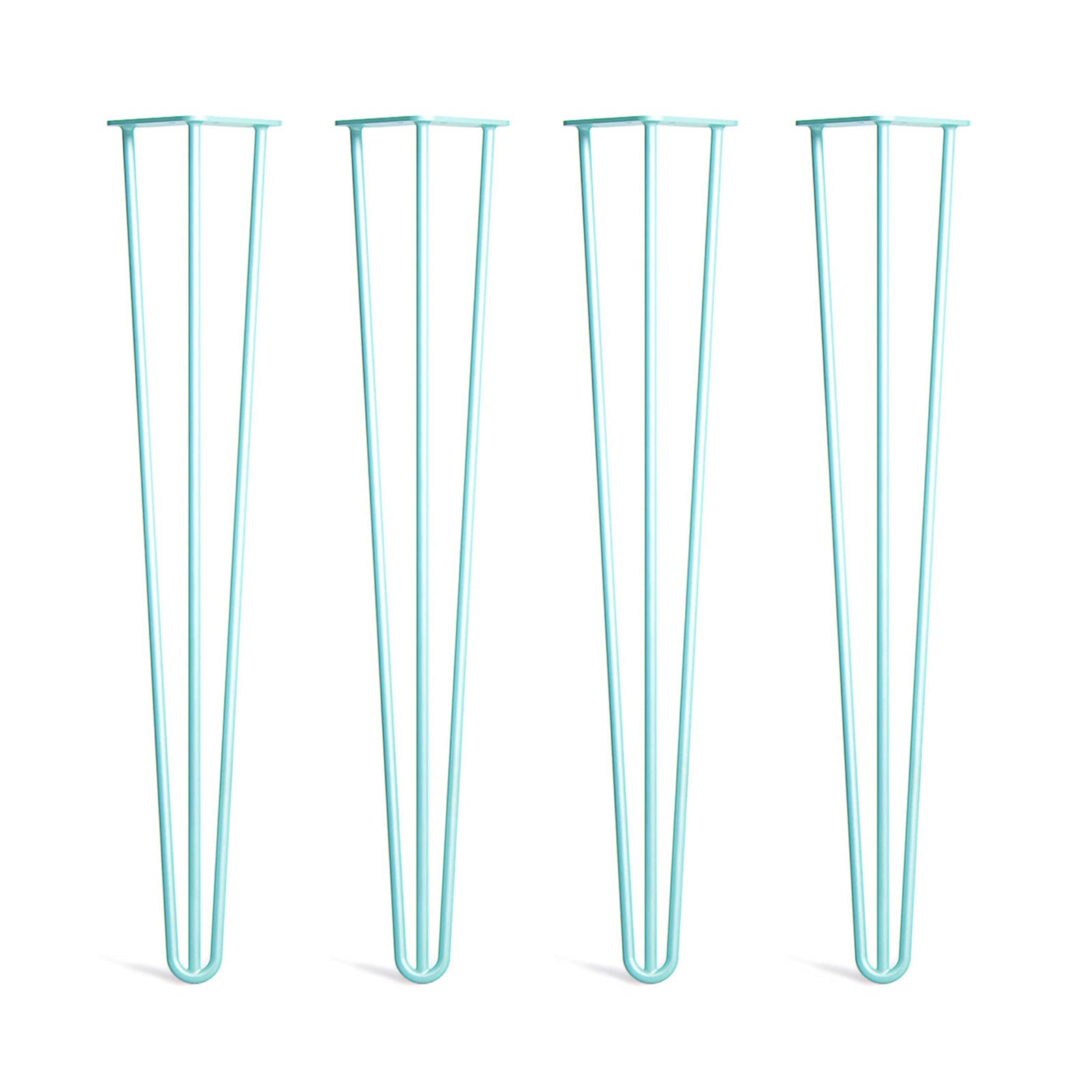 Set di 4 gambe in acciaio blu chiaro, robuste e moderne gambe da tavolo industriali per scrivania e tavolo da pranzo fai da te, eleganti decorazioni per la casa e miglioramenti dei mobili