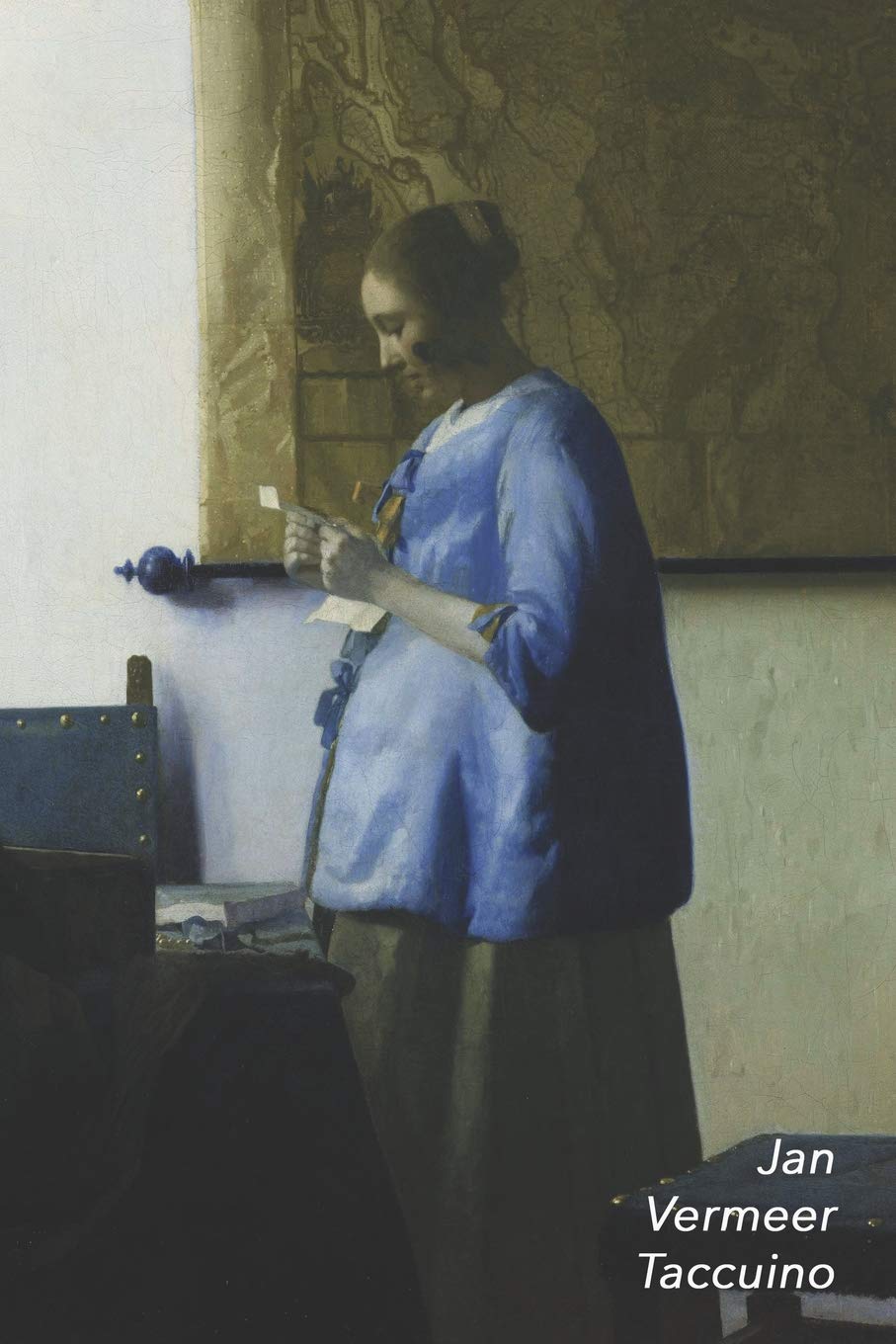 Jan Vermeer Taccuino: Donna in Azzurro che Legge una Lettera | Ideale per la Scuola, lo Studio, le Ricette o le Password | Perfetto per Prendere Appunti | Bel Diario