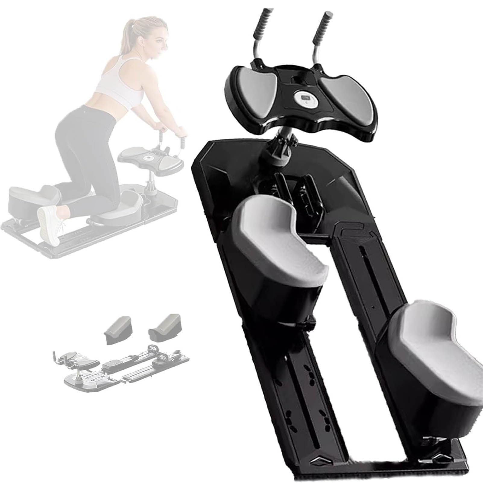 LJLYYDS 6-in-1 Spine Twist & Stretch Trainer,Crawling Machine Workout,3-Level Adjustment,Detachable,70CM Big Crawl, for Abdominal Waist and Core Training Black