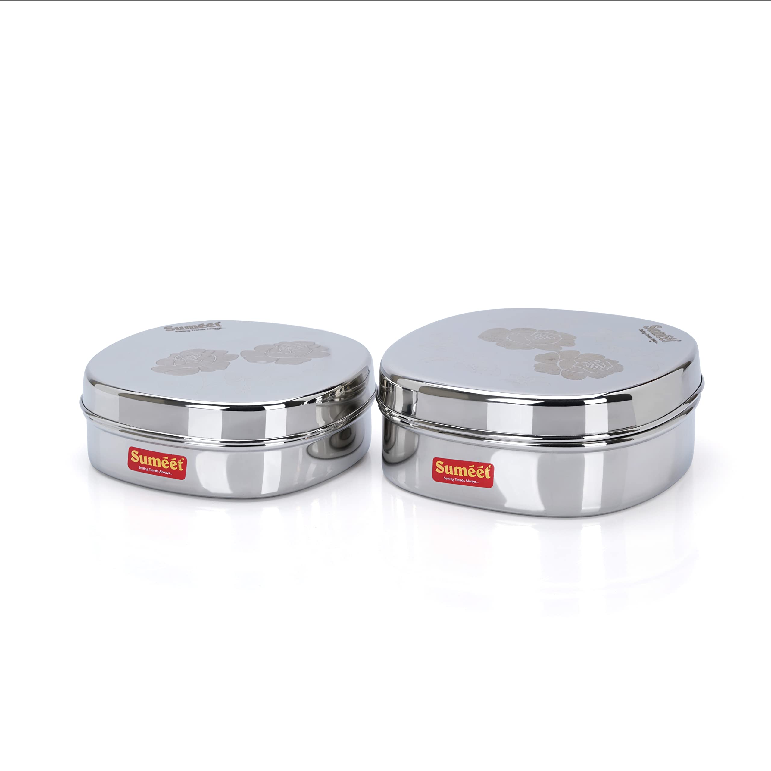 See full amazon price history chart for Sumeet Stainless Steel Designer Square Storage containers box/Dabba for Kitchen, Set of 2Pcs, 600ml & 950ml, 13.5cm & 15cm Dia, Silver Sumeet Stainless Steel Designer Square Storage containers box/Dabba for Kitchen, Set of 2Pcs, 600ml & 950ml, 13.5cm & 15cm Dia, Silver (B0BGT1PDWL) Amazon Price History, Amazon Price Tracker