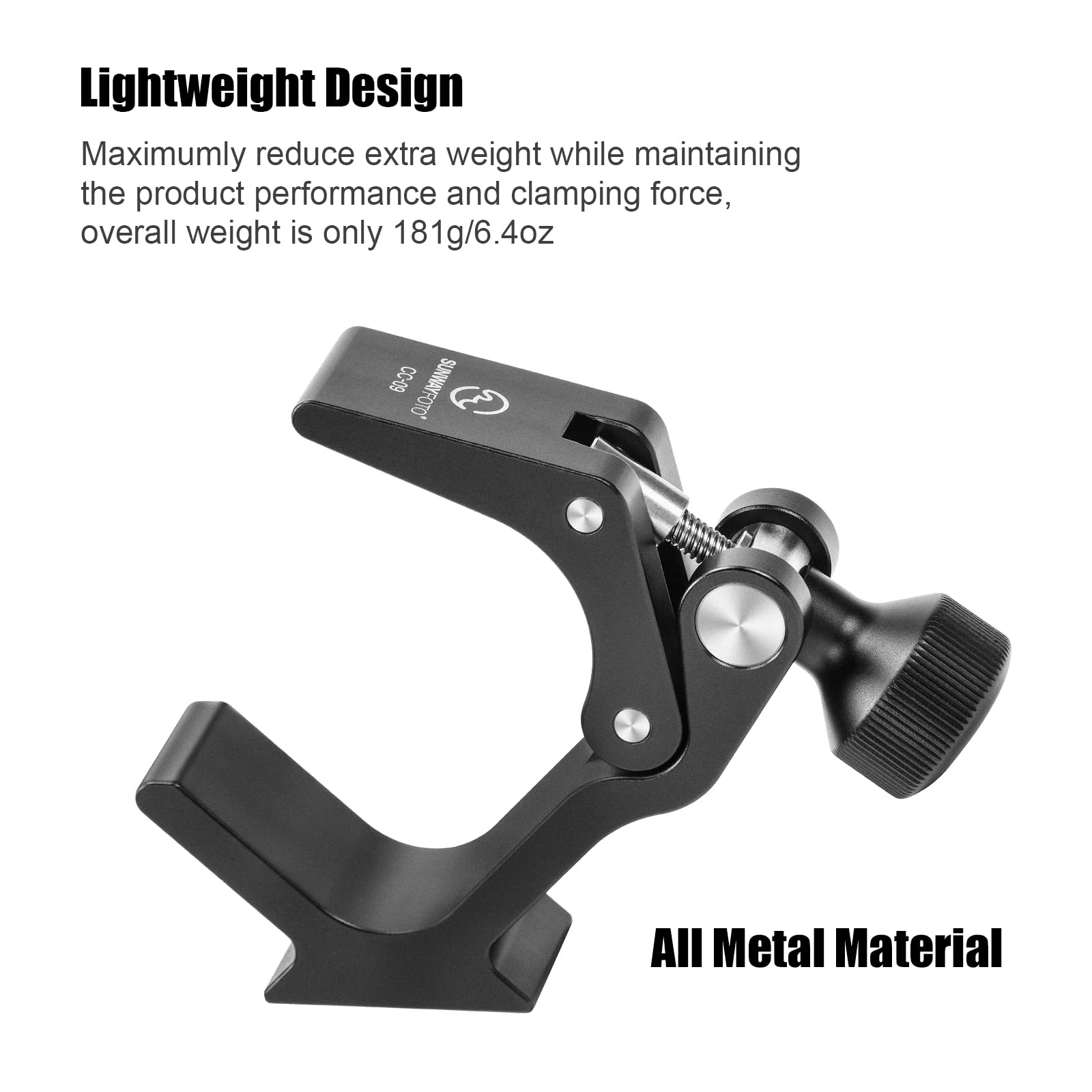 SUNWAYFOTO CC-09 Adaptateur de trépied Universel pour Jumelles avec Adaptateur Arca Swiss Compatible avec Tous Les trépieds 1/4 et 3/8