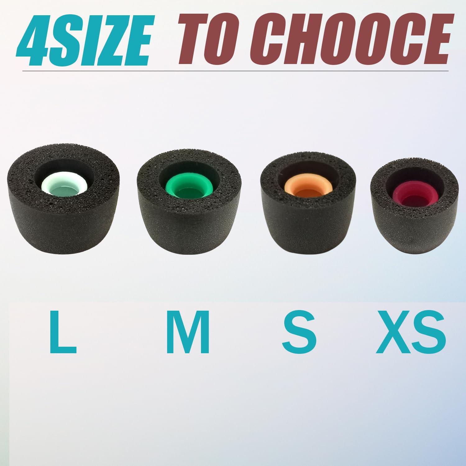Luckvan Almohadillas de espuma viscoelástica para auriculares Sony WF-1000XM5, almohadillas de repuesto para Sony WF-1000XM5 WF-1000XM4, funda de carga, 4 pares, color negro