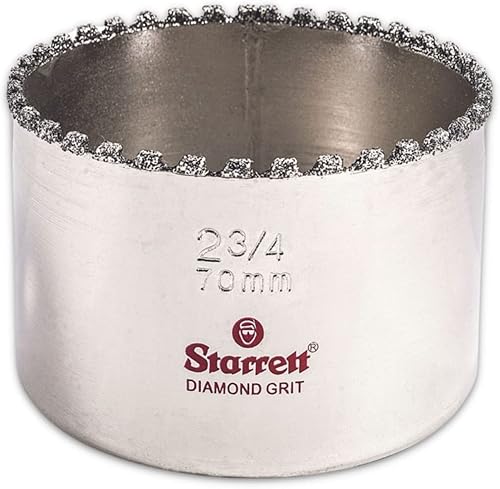 Miniatura 131 de Starrett Sierra de agujero de grano de diamante, ideal para perforar agujeros de diámetro pequeño, diámetro de 4-1/8 pulgadas, profundidad de corte