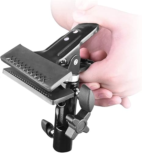 Miniatura 9 de QYXINC Photo Studio - Soporte de abrazadera de metal resistente de 58 pulgadas, soporte reflector de fotografía para soporte de luz, soporte de clip
