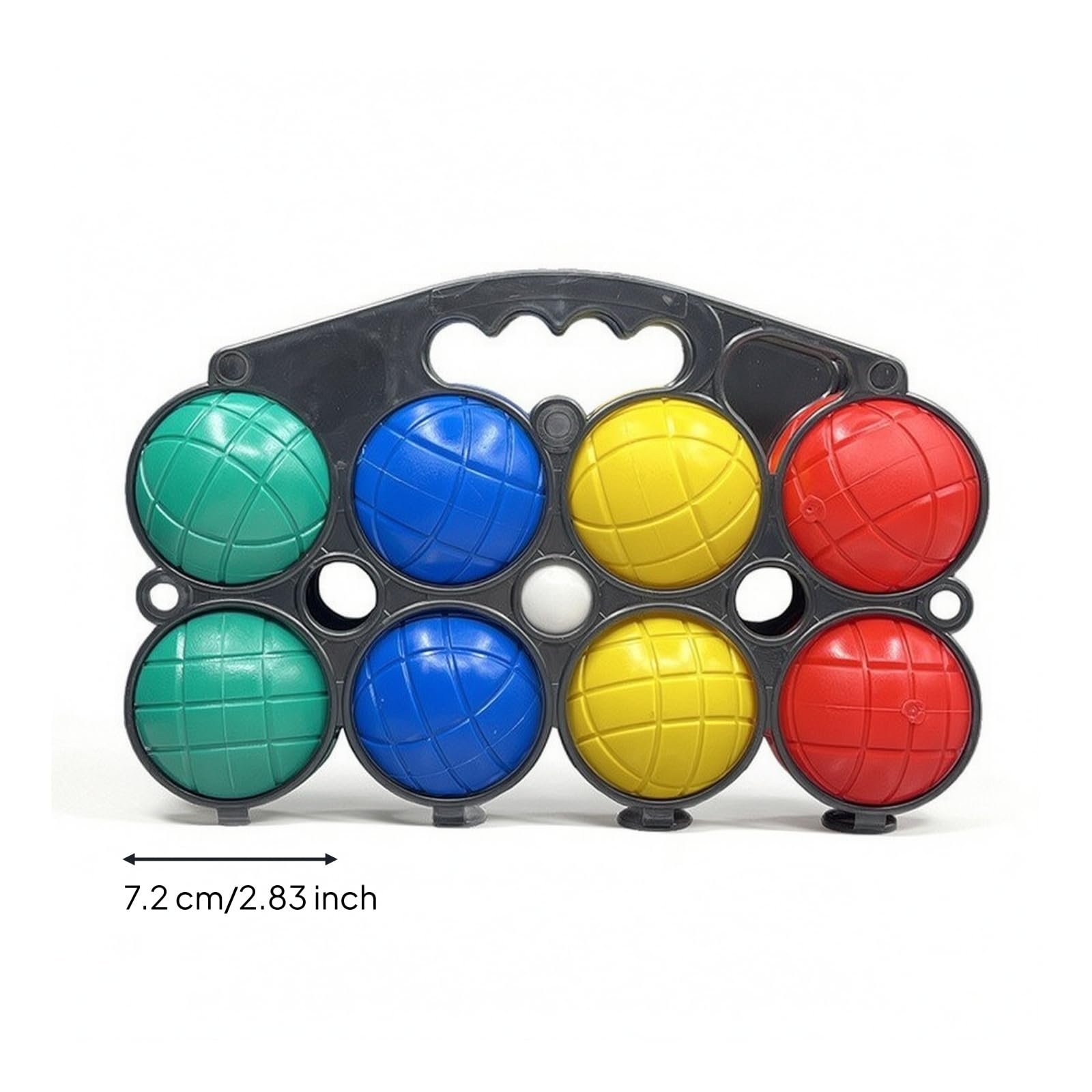 Juego de Bocce Set Juego de Bolas para Exterior con Relieve para Agarre y Bola Objetivo Portador con Huecos Asa de Transporte Material PVC Plástico Adecuado para Picnic Parque Playa