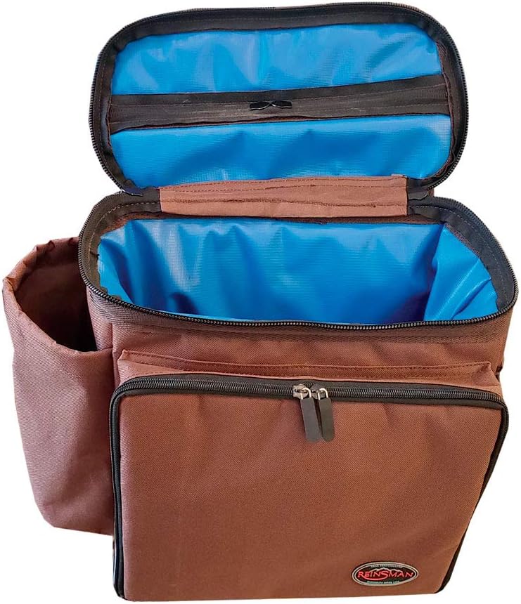 Reinsman Deluxe Insulated Leakproof Cooler Saddle Bag with Additional Cantle Bag and Straps, Black : Sports & Outdoors