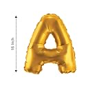JUST PARTY Gold Letters Alphabets Foil Balloons for Birthday/Anniversary/Bachelorette/Wedding/Farewell & Other Ocassions, Make Your Own Custom Phrase gallery image