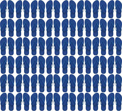 Image of Winterlace Bulk Flip Flops for Wedding Guests 48 Pairs Reception Slippers Destination Beach Pool Spa Sandals Wholesale Pack