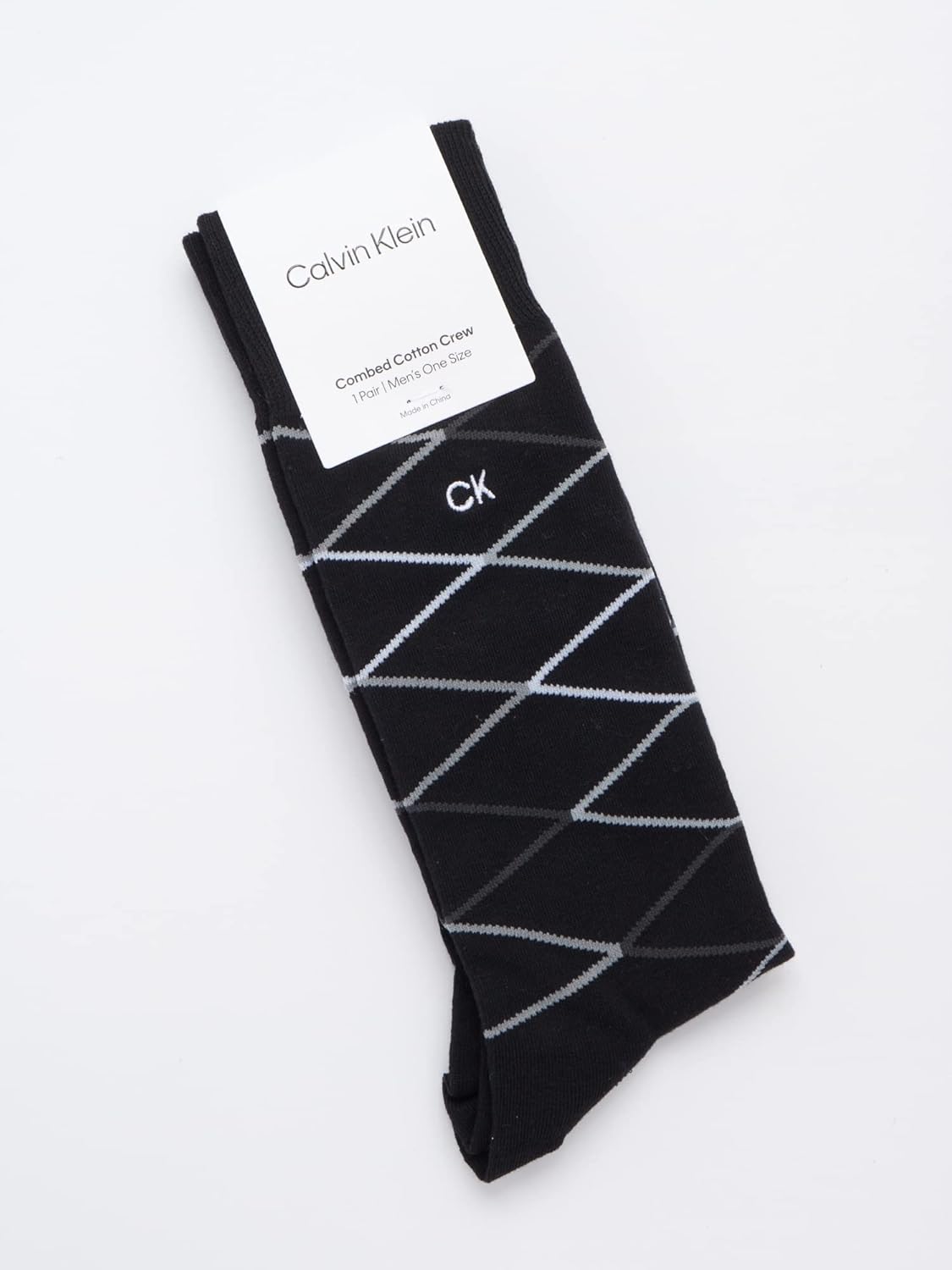 Calvin Klein Mens Crew Socks - Soft Cotton Blend Cushioned Comfort Mens Dress Socks for Work and Casual Wear - Image 3