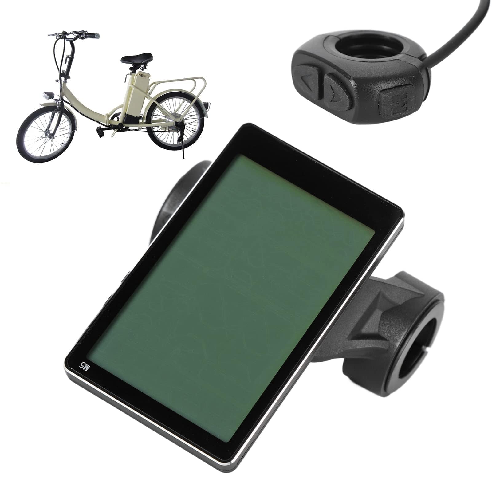 VBESTLIFE Display LCD per Bici Elettrica, DC 24V 36V 48V 60V 64V Schermo LCD Universale M5 per Modifica Bici Elettrica