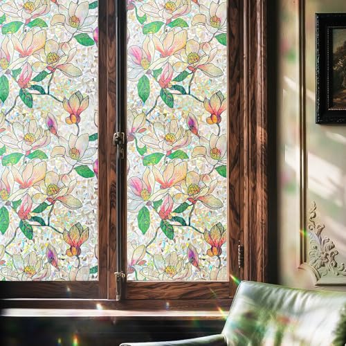 Stained Glass Window Film Privacy for Glass Windows, Window Film Privacy Vinyl Frosted No-Glue Static Cling for Home Kitchen Office Bathroom 44X200CM - Cosy Home Interiors Stained Glass Window Film Privacy for Glass Windows, Window Film Privacy Vinyl Frosted No-Glue Static Cling for Home Kitchen Office Bathroom 44X200CM