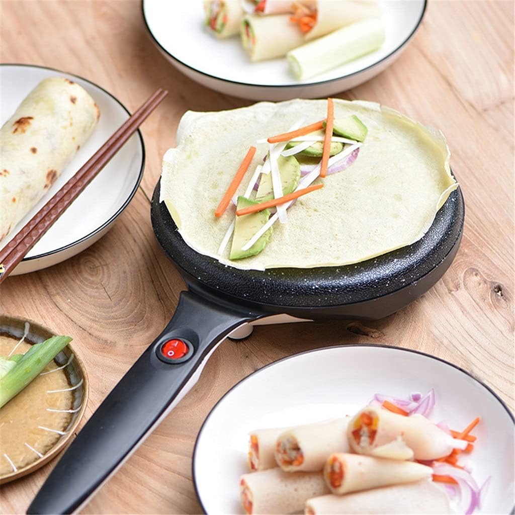 220V Non-stick Electric Crepe Pizza Maker Pancake Griddle Baking Pan Cake Machine Kitchen Cooking Tools
