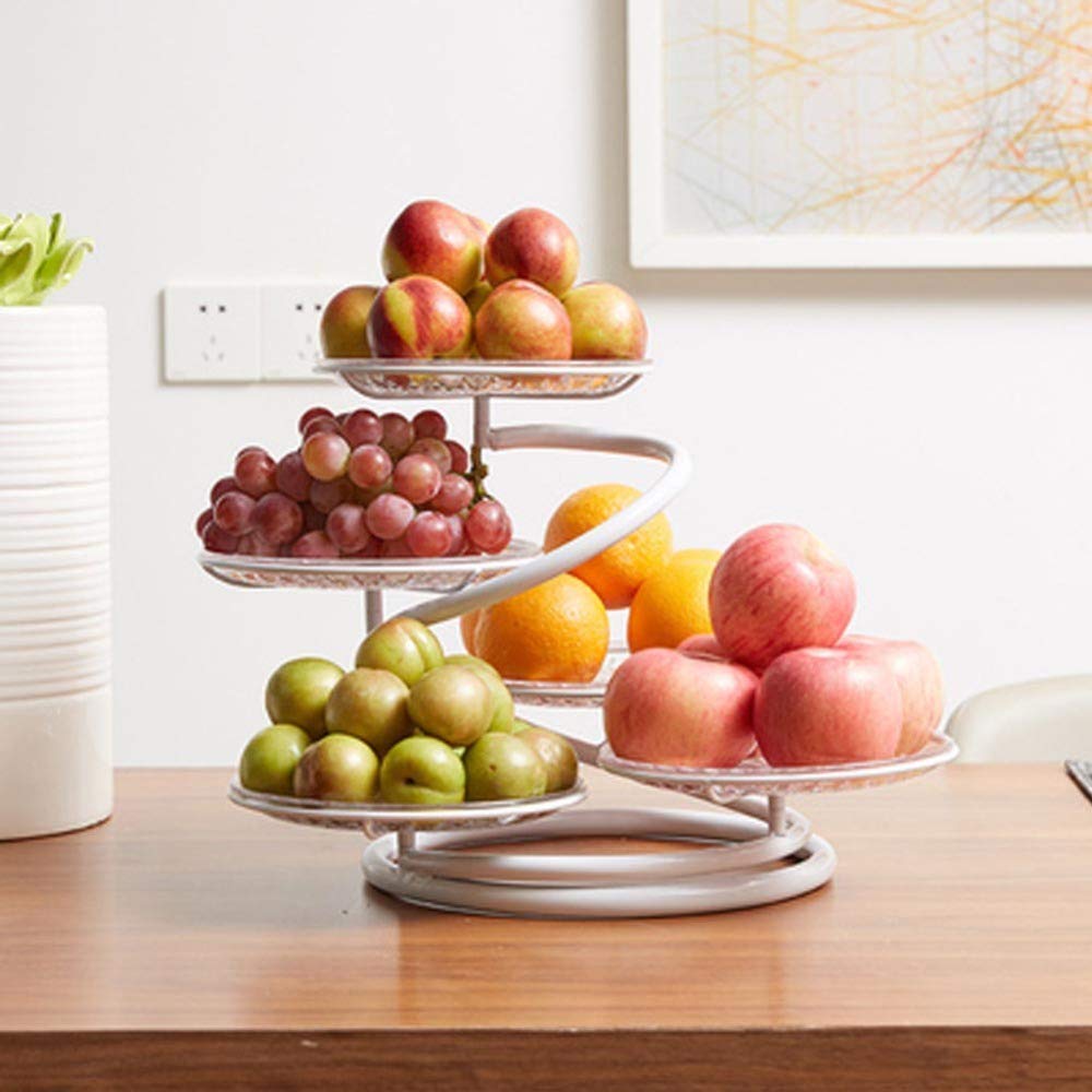 BUCROS Fruit Bowls Fruit Basket Fruit Bowl Wall Hanging Fruit Basket Farmhouse Wall Mounted Fruit Basket/C White