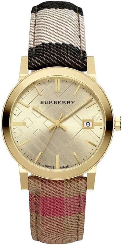 Burberry BU9041 - Orologio da donna con cinturino in tessuto, 38 mm Burberry BU9041 - Orologio da donna con cinturino in tessuto, 38 mm