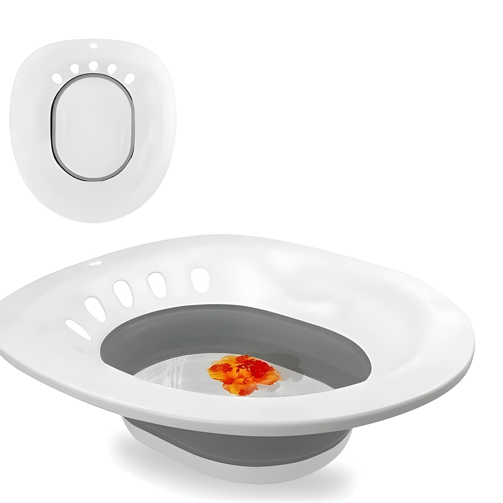 Bidet pour toilettes - Sitz Bath-Basin Hémorroïdes Bidet portable pour bain de siège adulte avec décharge pour soins post-partum, soulagement périnéal, femmes enceintes et personnes âgées