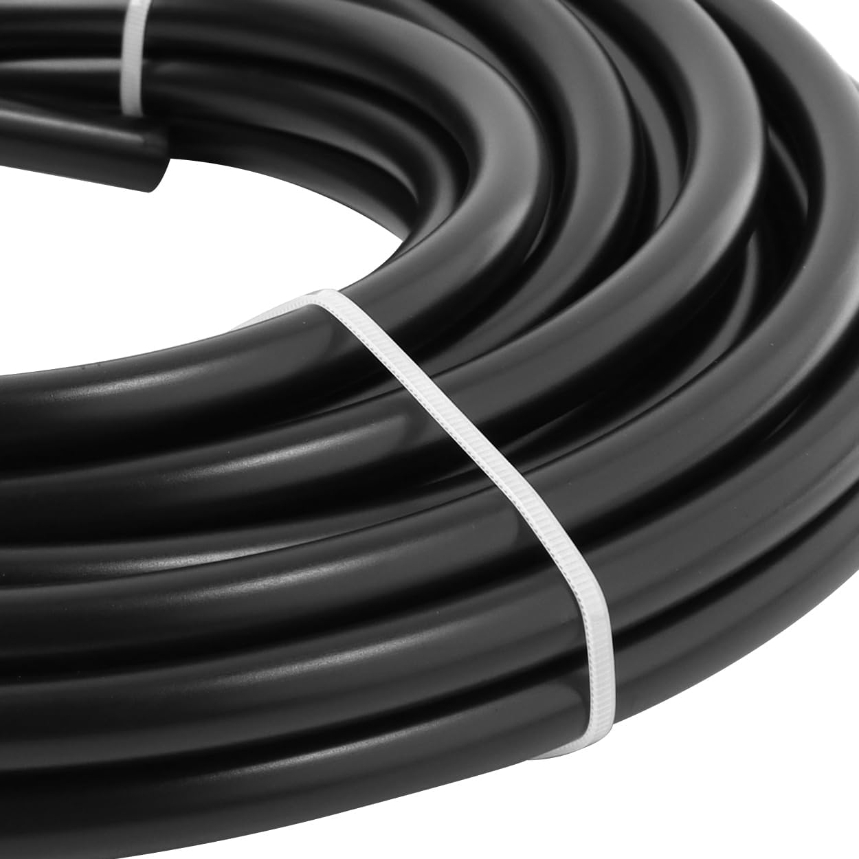 LokoCar Nylon Air Line 50ft 3/8" OD Pneumatic Nylon Tube DOT Approved SAE J844 Airline For Air Brake Tubing or Fluid Transfer Black