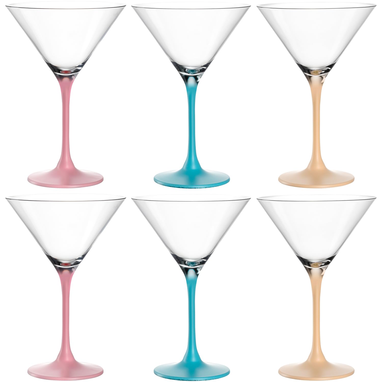 LEONARDO HOME Brera 046982 Lot de 6 bols à cocktail lavables au lave-vaisselle - De qualité supérieure et modernes - Verres à cocktail tendance et colorés pour la maison et les fêtes - 230 ml