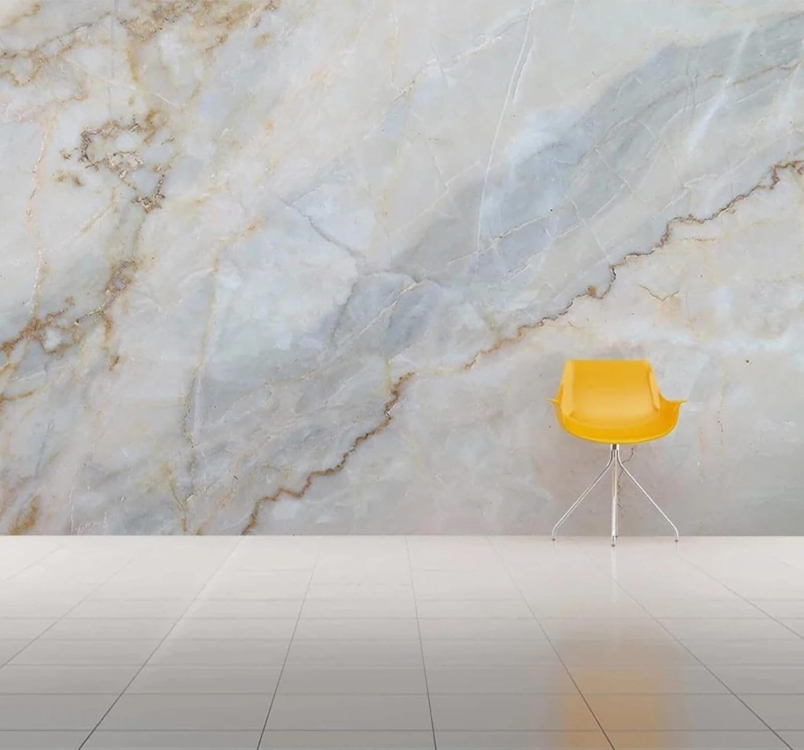 Tzxztt Abstract Minimalist Marble Effect Pattern Unique Modern 3D Wallpaper Premium Textured Silk Neutral Tones Material Ideal for Living Room Bedroom-250cm×170cm