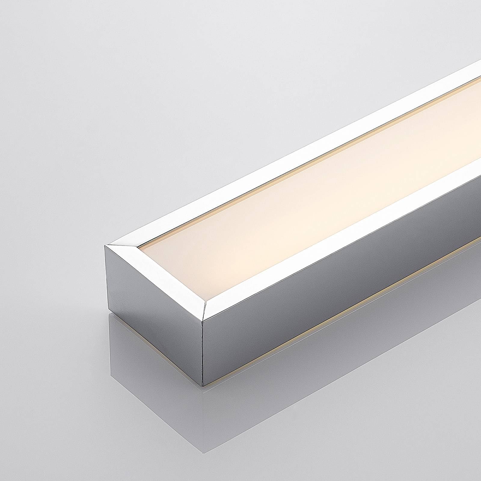 Lindby Bombillas LED aplique de pared interior en cromo, blanco, arriba | iluminación de pared, moderno, 3000 k blanco cálido, luz de espejo para cuarto de baño