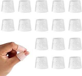 16pcs Finger Protection Sleeves, Premium Gelatin Finger Tips Wound Cover Protectors Skin Picking Prevention Gloves Silicone Thumb Cots for Anti-Scratch or Craft & Cut Fingertips Protection