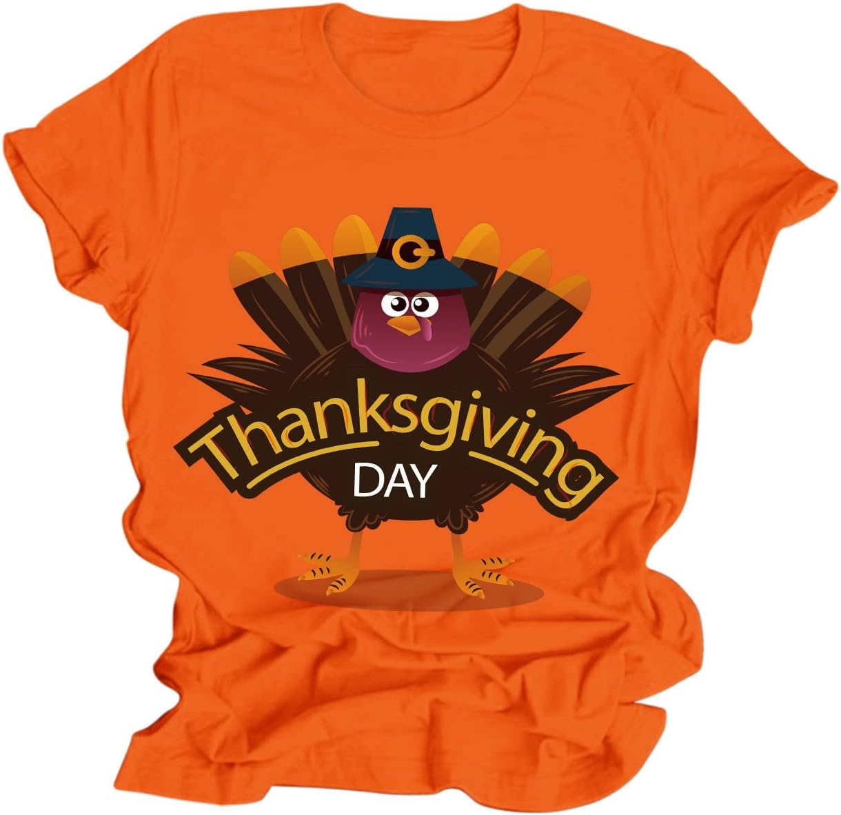 Womens Fashion Hoodies Sweatshirt Turkey Thanksgiving Print Crewneck Pullover Long SleeveFall/Winter Size Plus Tops