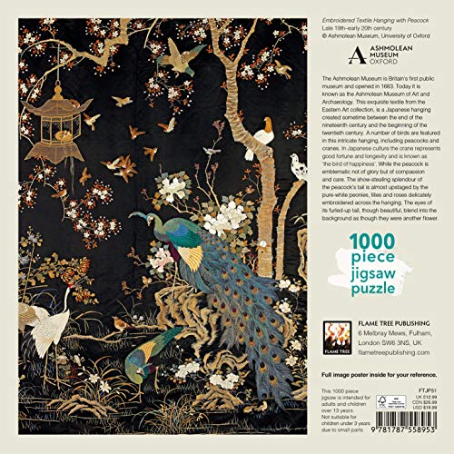 Adult Jigsaw Puzzle Ashmolean Museum: Embroidered Hanging with Peacock: 1000-piece Jigsaw Puzzles - Thumbnail 3