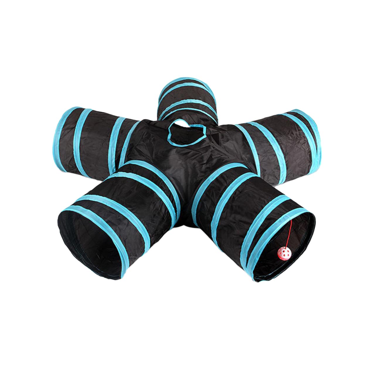 FRCOLOR 3 Piezas de Tubos de hámster Plumas para Juguetes para Gatos, Juguetes para Perros pequeños, Juego de Animales, Juguetes para Perros, Juguetes para Mascotas, túnel Plegable de 5 vías, túnel