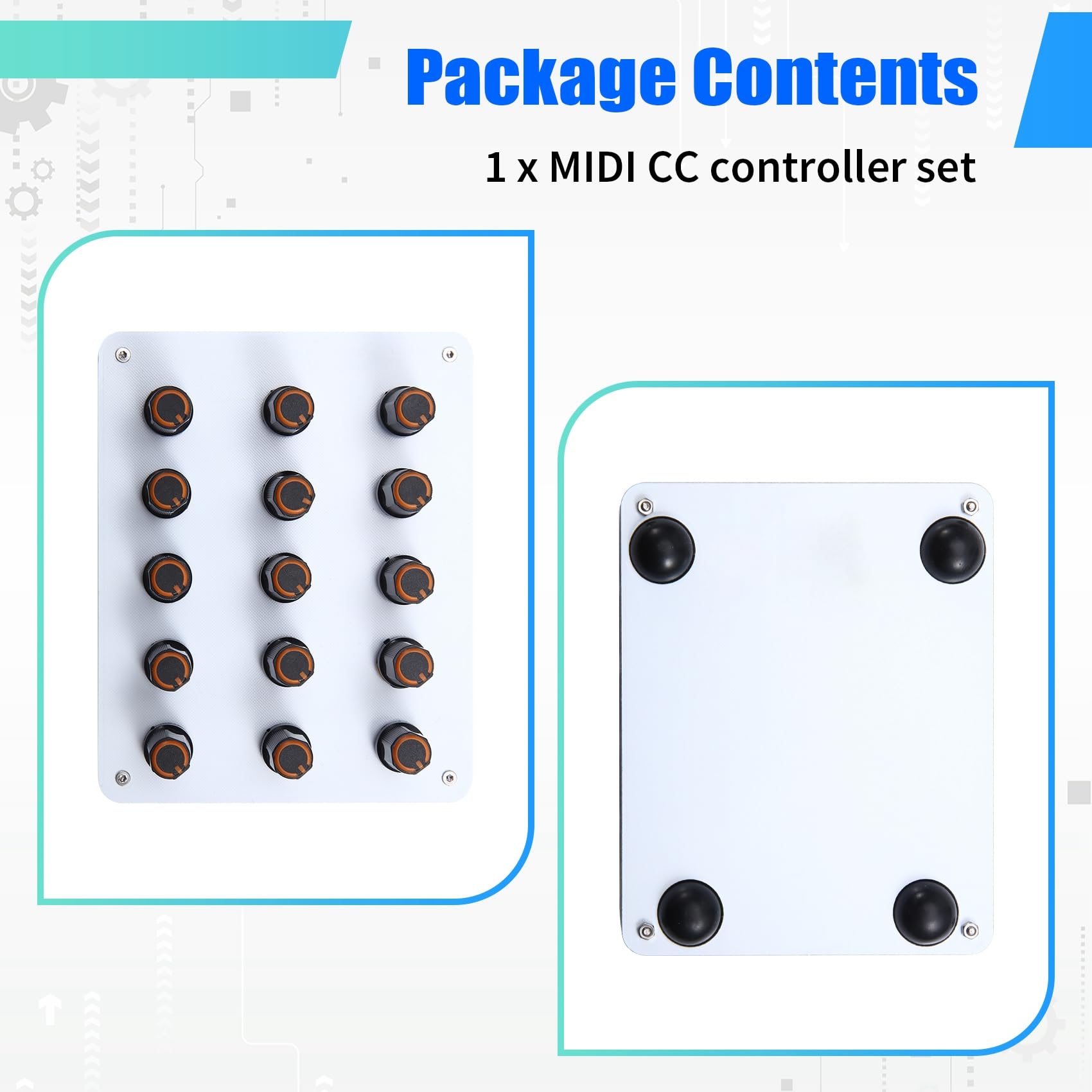 15 Manopole, Informazioni CC Personalizzate, Volume Interfaccia USB-C, Software Host Musicale, Controller MIDI, Controller MIDI CC
