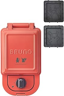 BRUNO ポケモン ホットサンドメーカー シングル 電気 耳まで焼ける コンパクト プレゼント ギフト ピカチュウ ヒトカゲ 赤 レッド BOE131-RD