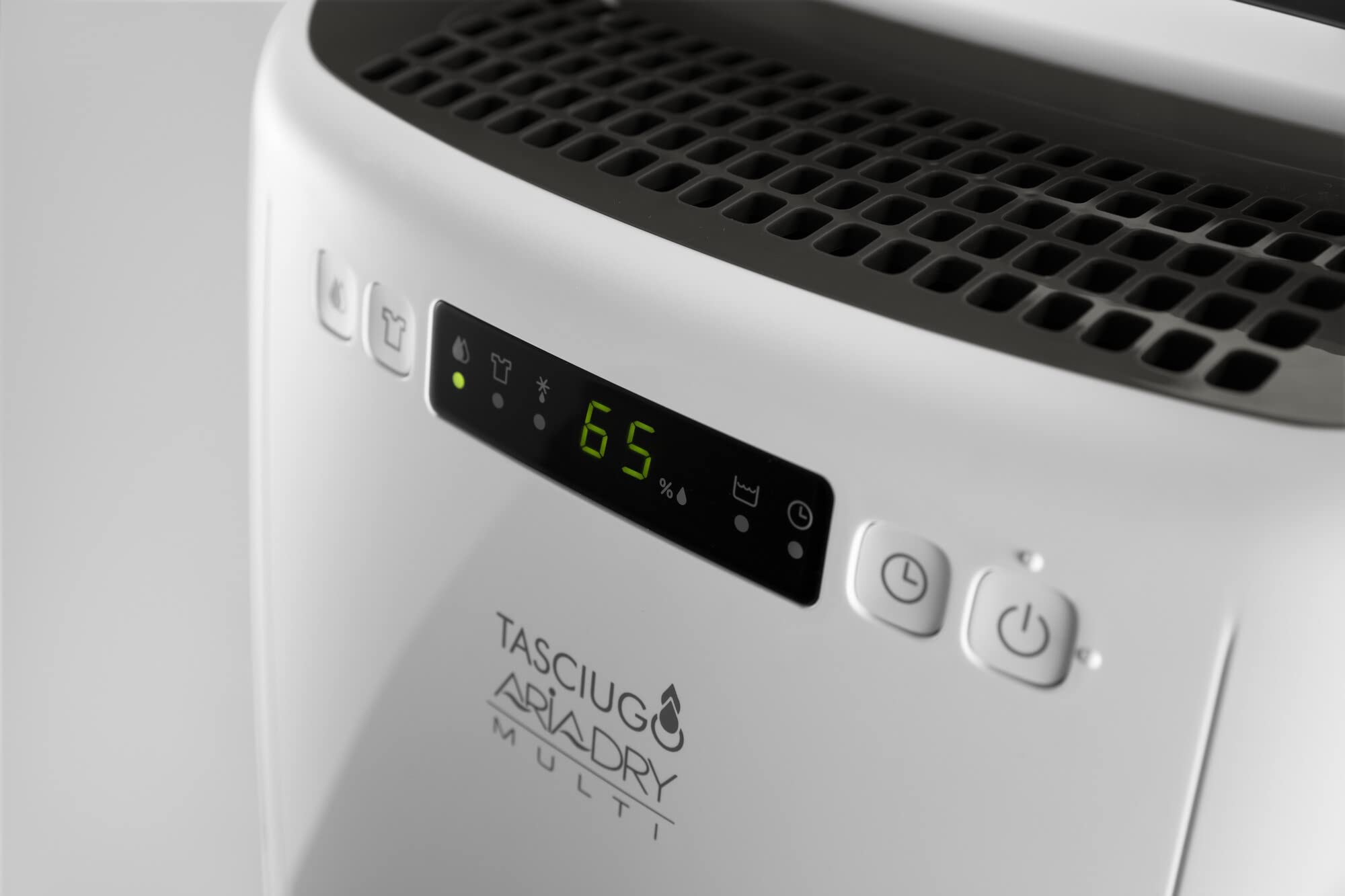 De'Longhi DEXD214F Tasciugo Deumidificatore per eliminare l'umidità, Asciugabiancheria, Antimuffa, Doppio Sistema Filtrazione Aria, 14L/giorno, Silenzioso, TIMER,Bianco