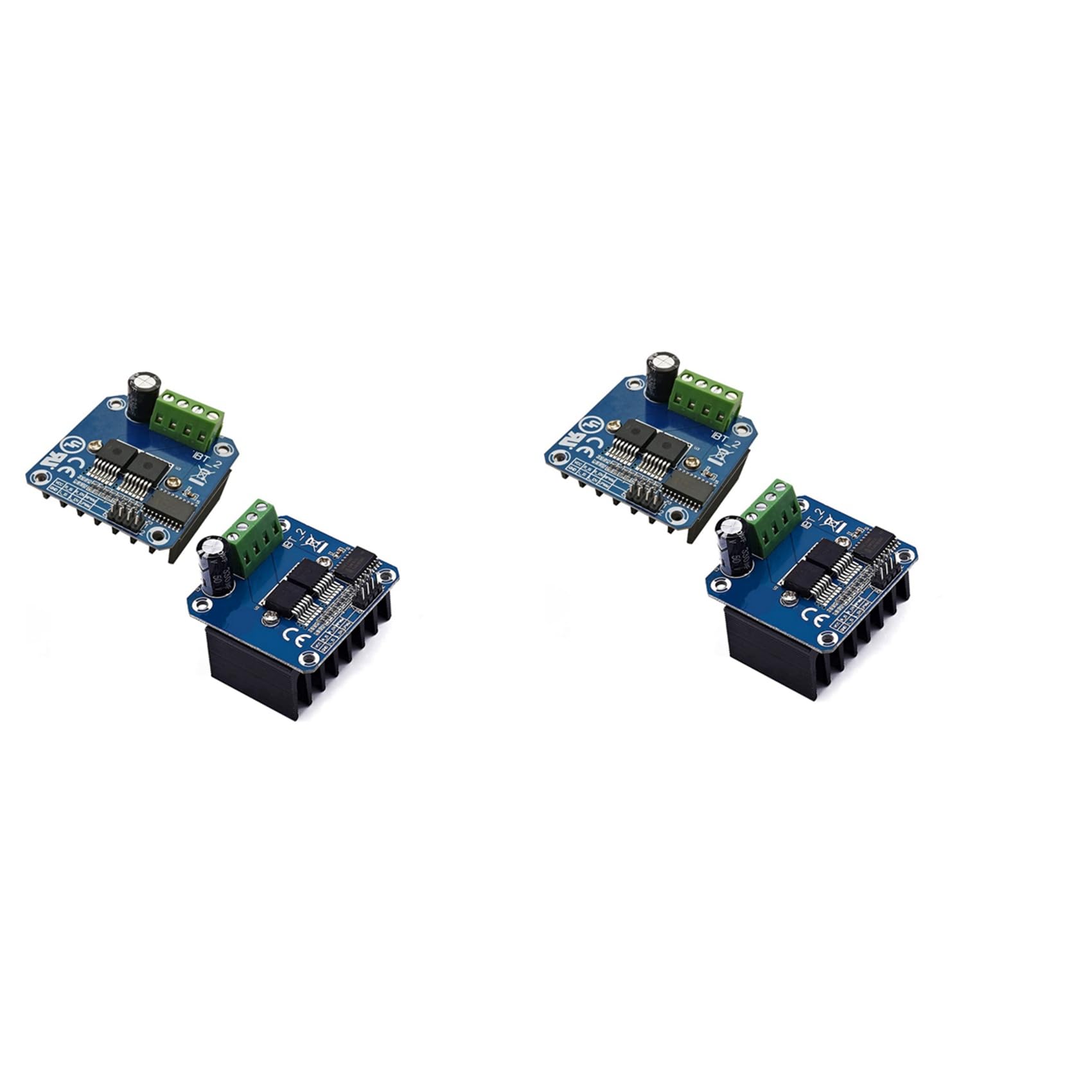 Jnchdghwa Blue&Black 4Pcs Bts7960 43A High Power Motor Driver Module Smart Car Driver Module For Current Limit