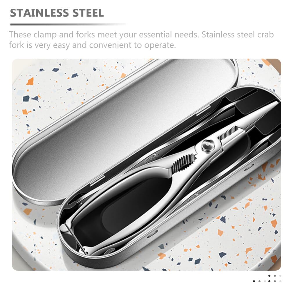 Set Utensili Per Granchio In Acciaio Inox – Pinze, Forchettine E Ago Per Crostacei, Leggero E Portatile Per Famiglia E Ristoranti