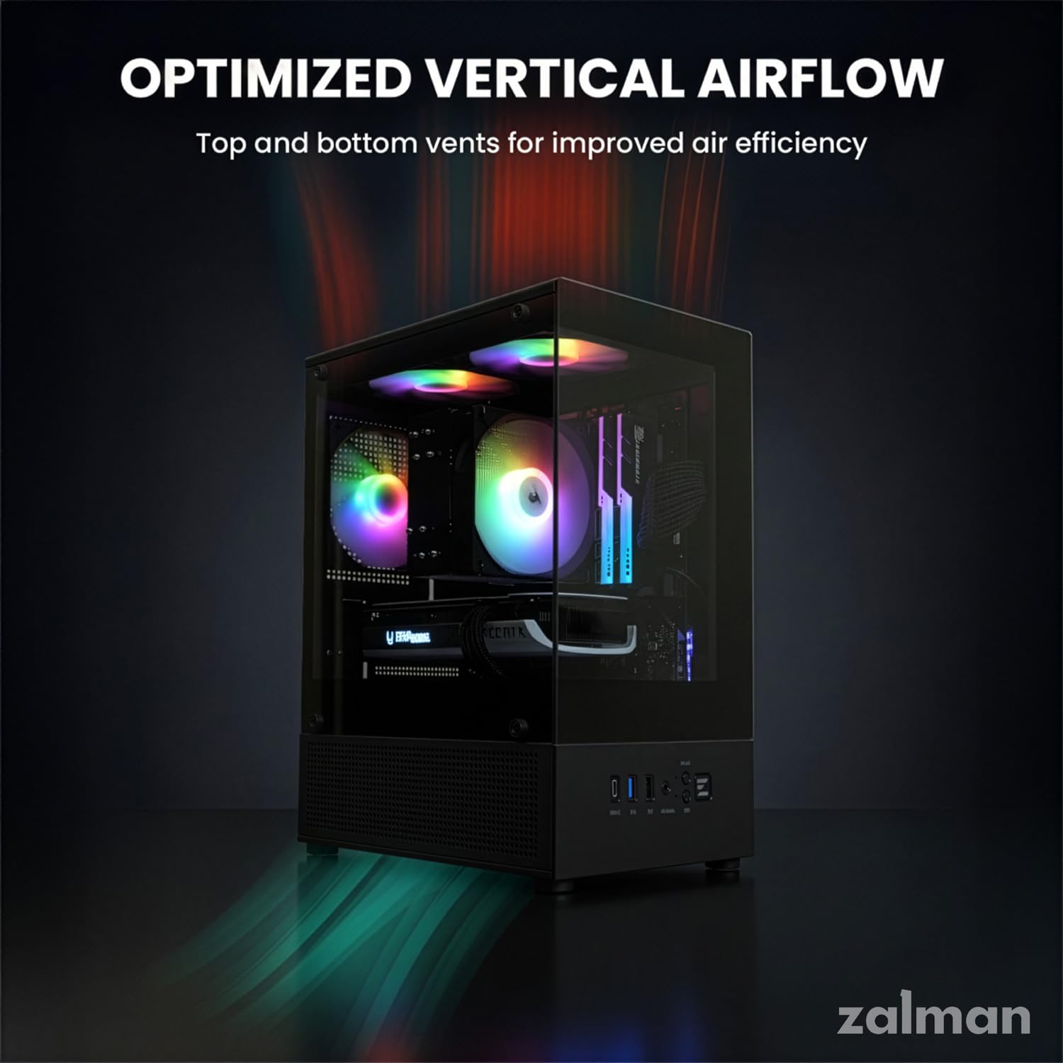 Zalman CUBIX-G Micro-ATX MATX Compact Mini Tower Gaming PC Case, Nero