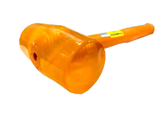 Image of Jon Bhandari Tools 410g Nylon Hammer - Non-Marring Soft Face Hammer with 50mm Head for Automotive, Woodworking, Metal Assembly & DIY - Durable, Shock Resistant, High-Visibility Design