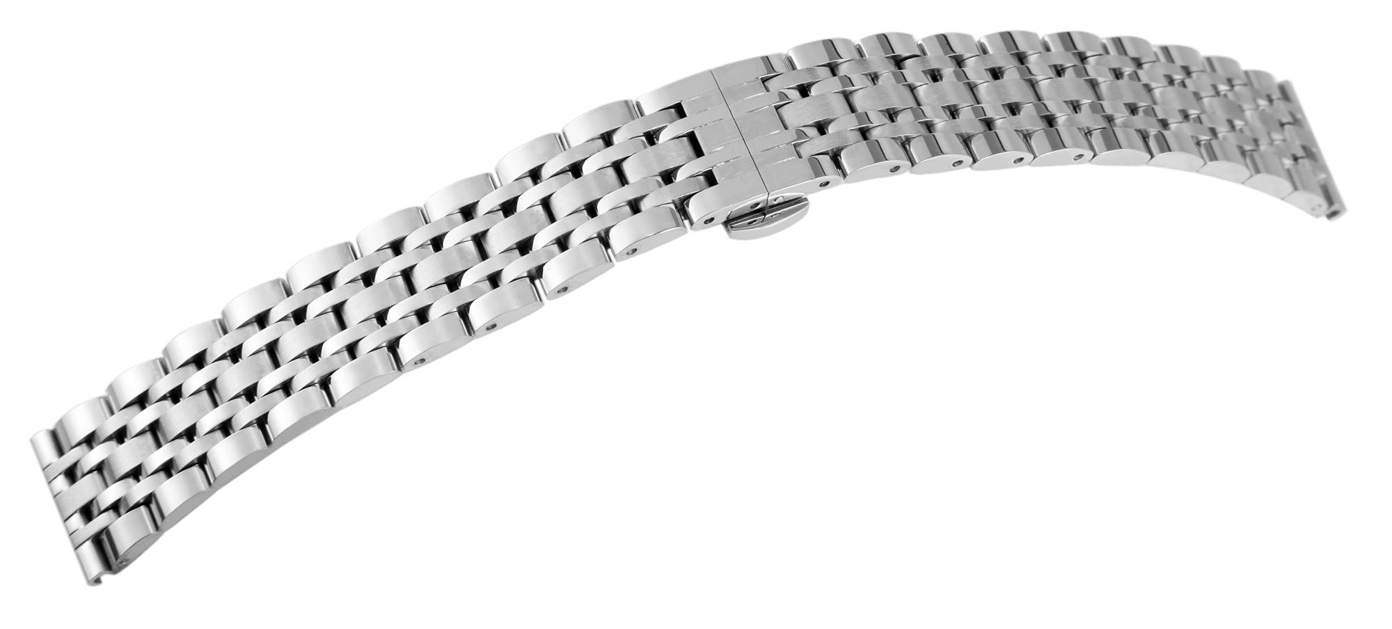 Cinturino per orologio in acciaio inox, 24 mm, chiusura deployante, cinturino di ricambio