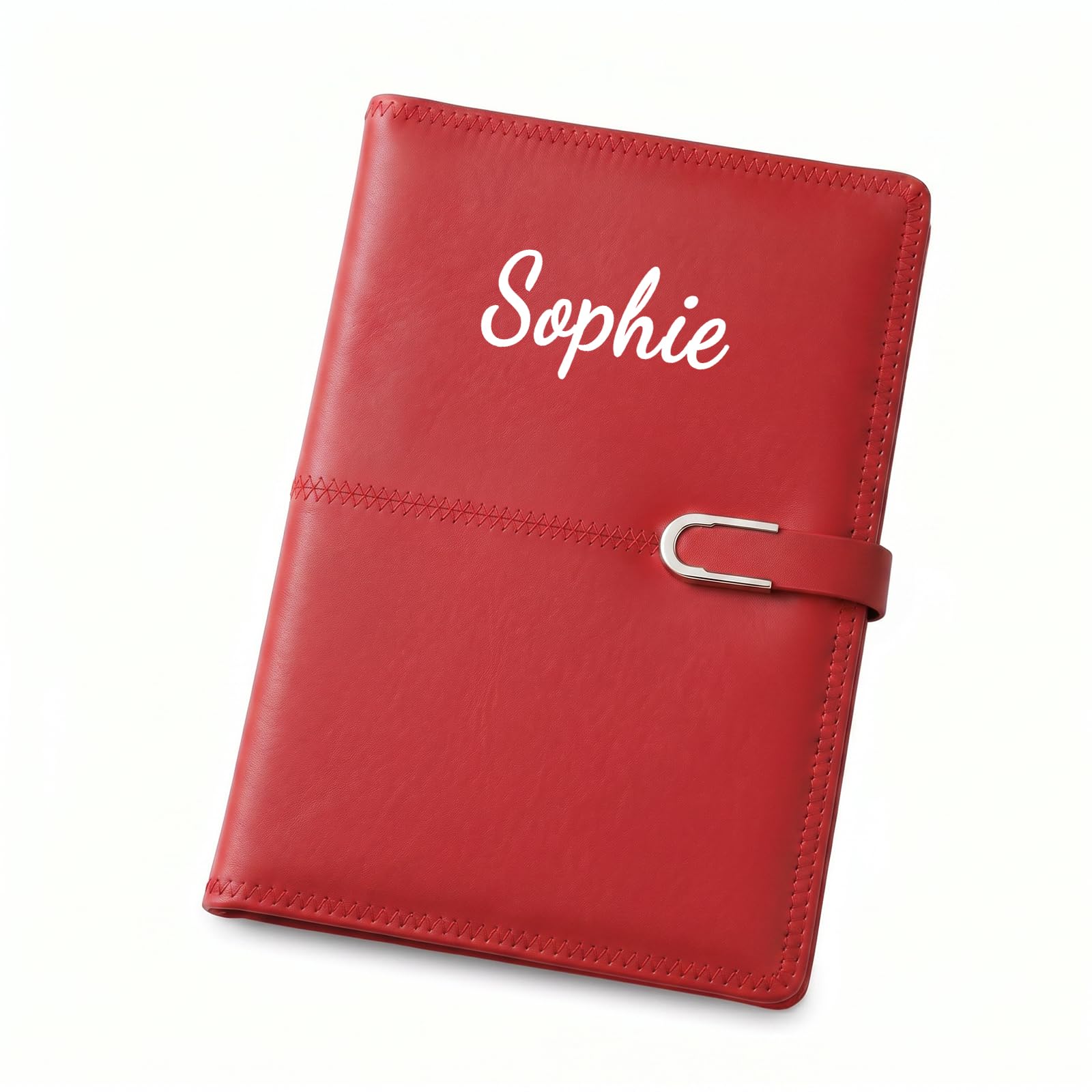 10 Stück Notizbuch Personalisiert mit Namen Benutzerdefiniert Buch | B5 | PU-Lederoberfläche | Linierte Blätter | UV-Druck | 216 Seiten | Cremefarbenes Papier | Für Büro, Uni & Alltag