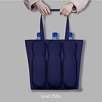 Vista 2 de TOPDesign - Paquete de 2 bolsas de lona con cierre magnético, bolsas de compras reutilizables, haz tus propios diseños creativos