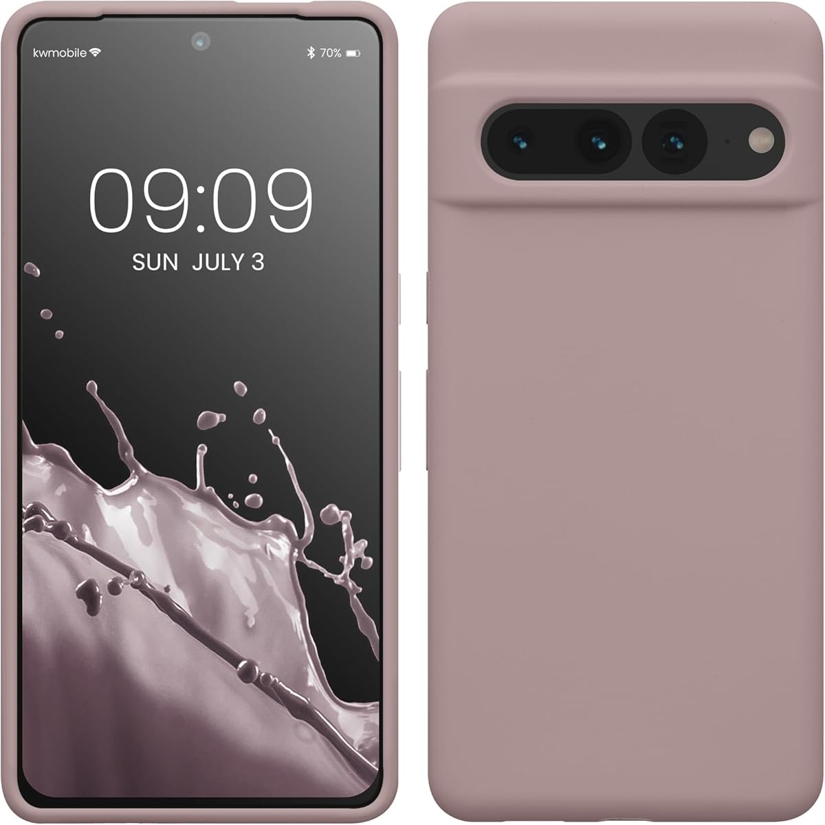 kwmobile Case Compatible with Google Pixel 7 Pro Case - TPU Silicone Phone Cover with Soft Finish - Nude Lilac