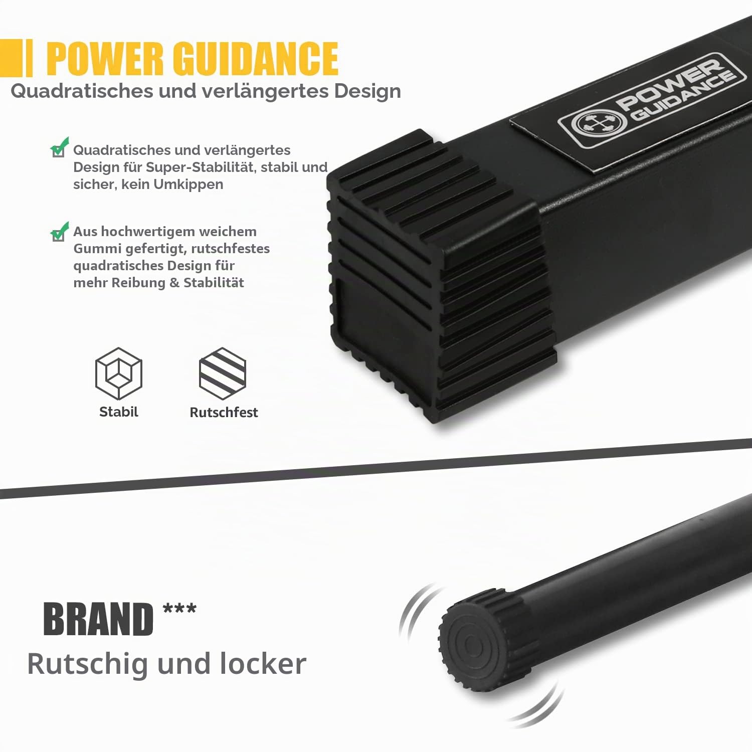 POWER GUIDANCE Dip Barren Dip Bar Quadratische breite Stützfüße Einstellbare Höhe 77cm 84cm 91cm 98cm Ganzkörper-Krafttraining 3 Farben