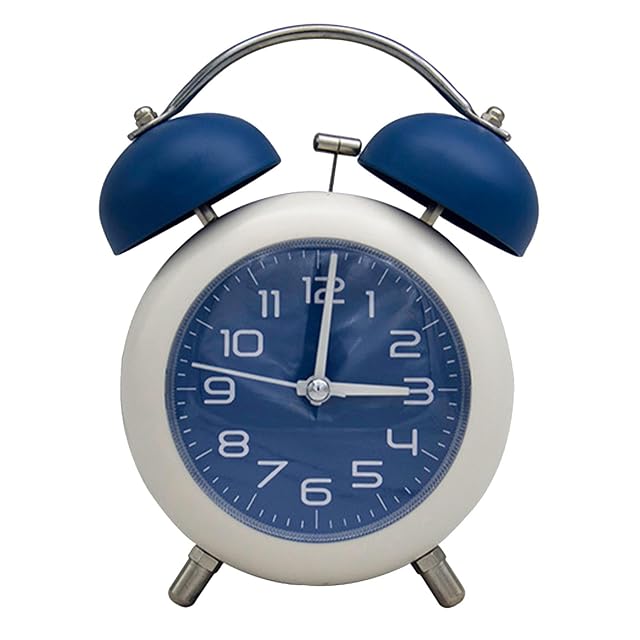 Lovskoo Alarm Clock 3 5 inch Small Clock with Night Light Battery Operated Vintage Simple Design Portable Clock
