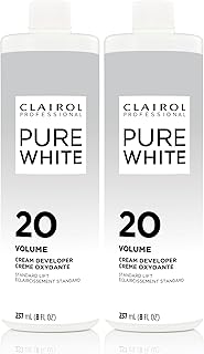 Clairoxide Pure White 20 Volume Creme Developer, 8 Fl Oz (Pack of 2)