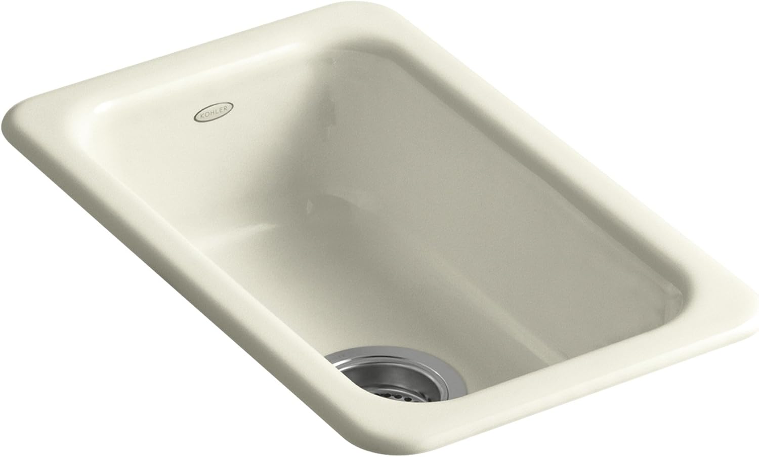 KOHLER K-6586-FD Iron/Tones Self-Rimming (12" X 18-3/4") or Undercounter (9" X 15-3/4") Kitchen Sink, Cane Sugar